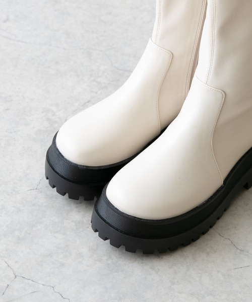 「menue」 ショートブーツ L ブラック レディース_画像3