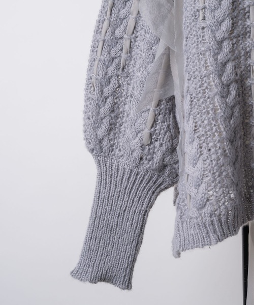 「J1U by LA BELLE ETUDE」 長袖ニット FREE ブルー レディースの画像