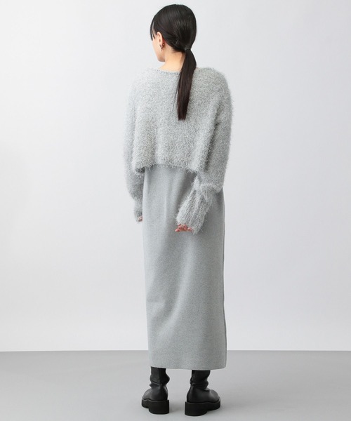 「A part by」 ニットワンピース FREE ライトグレー レディース_画像3