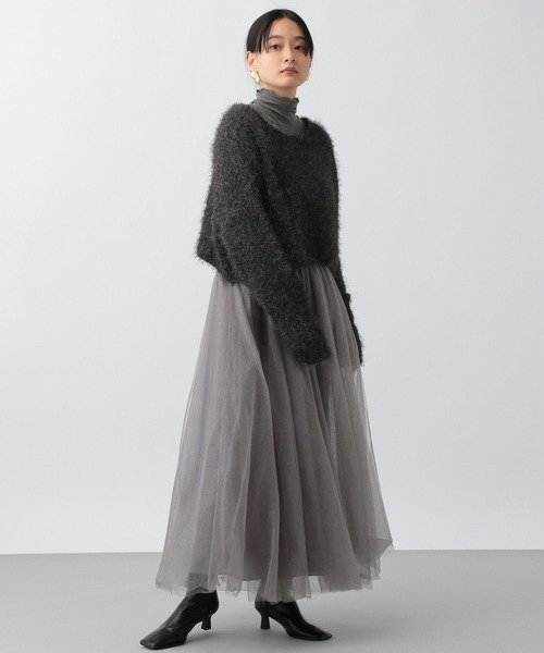 「A part by」 ニットワンピース FREE ライトグレー レディース_画像4