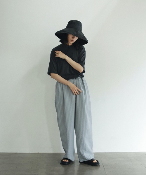 「anuke」 イージーパンツ 38inch ライトグリーン レディース_画像7