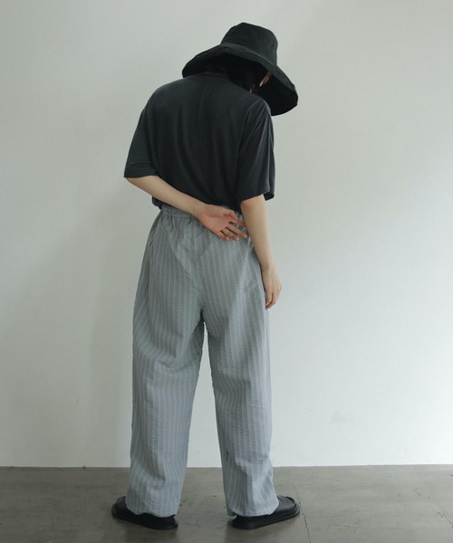 「anuke」 イージーパンツ 38inch ライトグリーン レディース_画像8