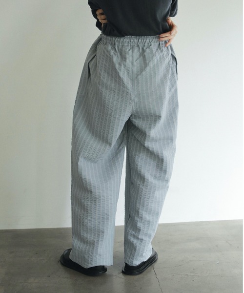 「anuke」 イージーパンツ 38inch ライトグリーン レディース_画像9