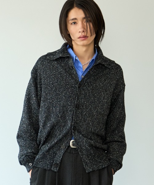 SINSS セーター ニット Nep knit cardigan / ネップニットカーディガン