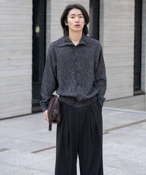 SINSS セーター ニット Nep knit cardigan / ネップニットカーディガン