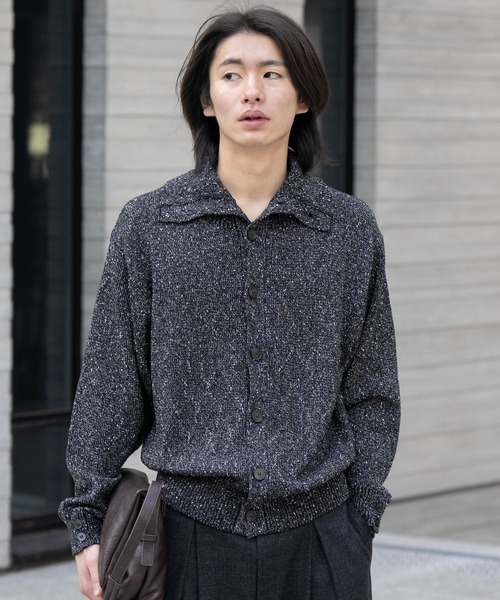 SINSS セーター ニット Nep knit cardigan / ネップニットカーディガン
