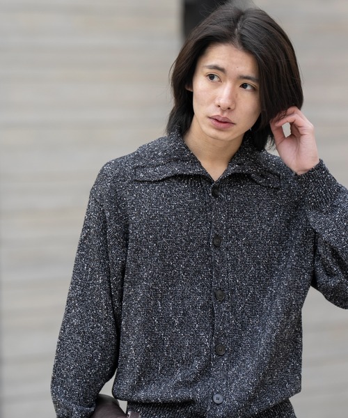 SINSS セーター ニット Nep knit cardigan / ネップニットカーディガン