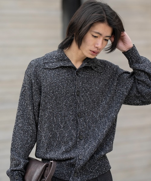 SINSS セーター ニット Nep knit cardigan / ネップニットカーディガン