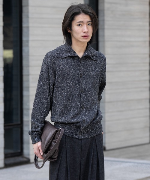 SINSS セーター ニット Nep knit cardigan / ネップニットカーディガン