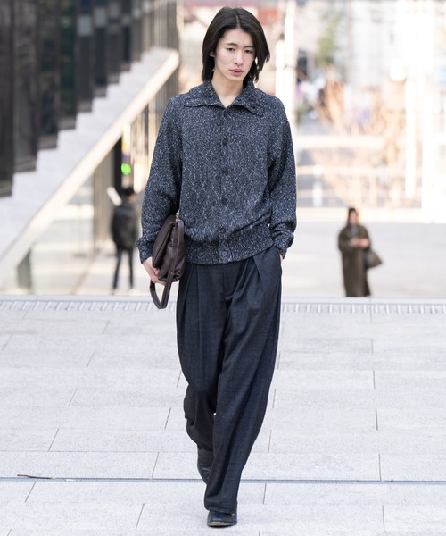 SINSS セーター ニット Nep knit cardigan / ネップニットカーディガン