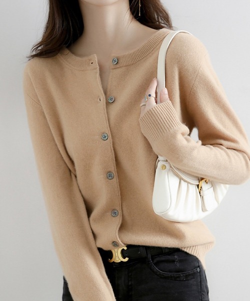 「INASTUDIOS」 ニットカーディガン LARGE オレンジ レディース_画像5