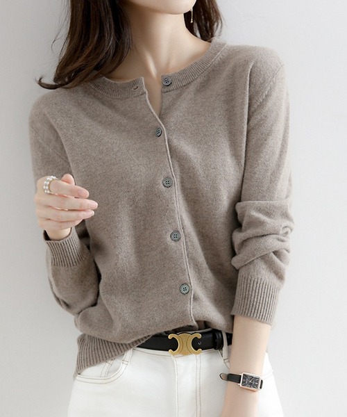 「INASTUDIOS」 ニットカーディガン LARGE オレンジ レディース_画像8