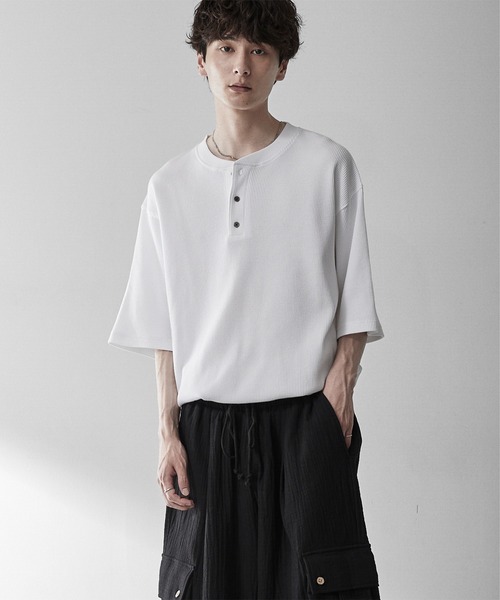 LOHEN HALF SLEEVE T-SHIRT ローヘン ハーフスリーブT RUUBON ヘンリーネック tシャツ 「RUUBON」henley neck half sleeve