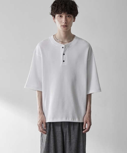 RUUBON ヘンリーネック tシャツ 「RUUBON」henley neck half sleeve