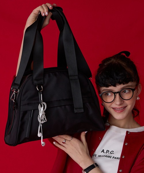 ま*う様 【最終値下げ】NOLLEYS 2wayボストンショルダーバッグ ブラッ BONLECILL Marche ボストンバッグ 「BONLECILL Marche」2wayナイロン