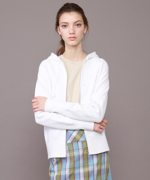 「DRESSTERIOR」 ジップアップパーカー 2 ベージュ レディース_画像7