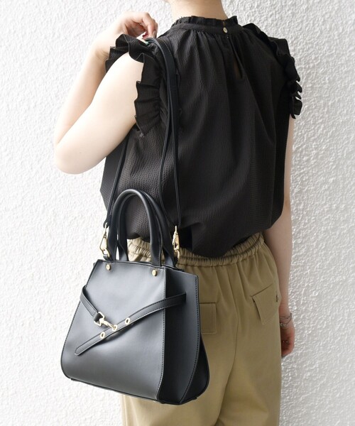 「SHIPS any」 2WAYバッグ ONE SIZE ブラック レディース_画像3