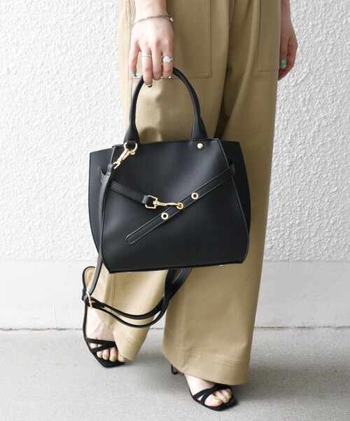 「SHIPS any」 2WAYバッグ ONE SIZE ブラック レディース_画像6