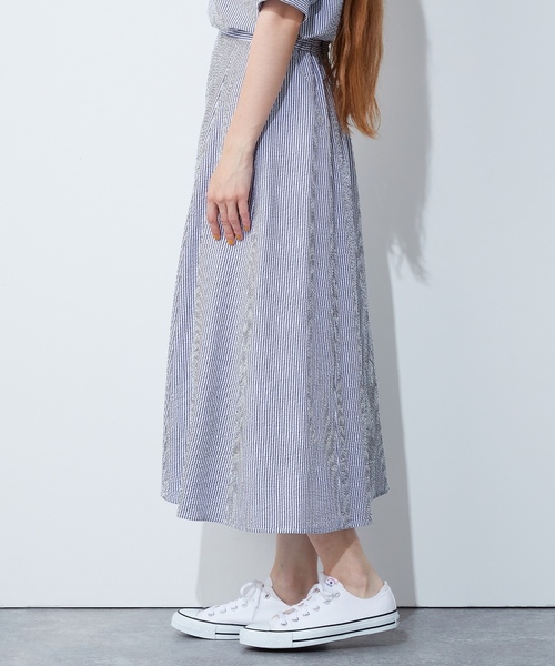 「LE SOUK HOLIDAY」 フレアスカート L ブラック レディース_画像3