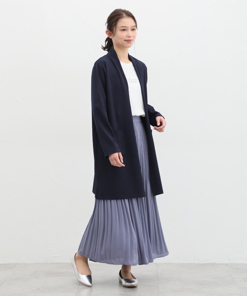 「Honeys」 カーディガン LL グレイッシュベージュ レディース_画像4