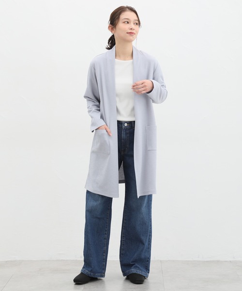 「Honeys」 カーディガン LL グレイッシュベージュ レディース_画像6