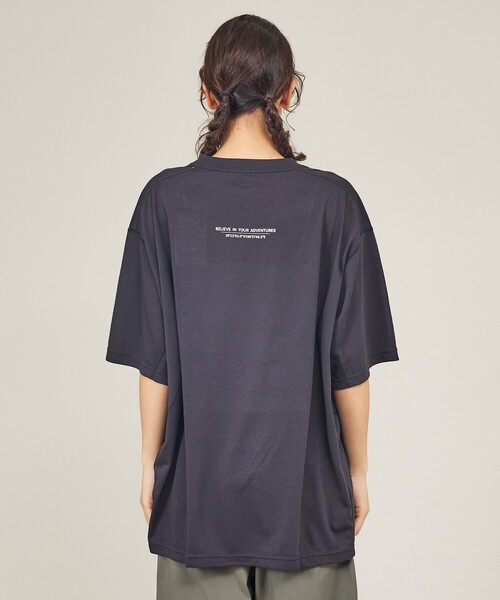 NANGA（ナンガ） tシャツ 」DRY MIX PIVOT SLEEVE TEE/ ロゴプリント T