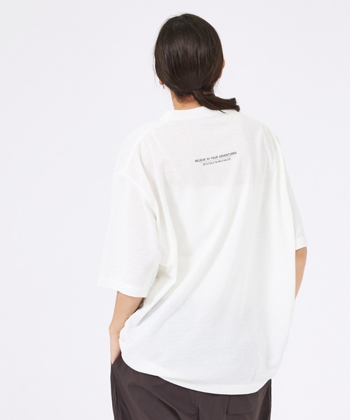 NANGA（ナンガ） tシャツ 」DRY MIX PIVOT SLEEVE TEE/ ロゴプリント T