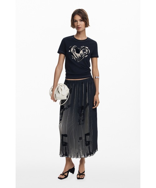 「Desigual」 プリーツスカート X-SMALL ブラック レディースの画像