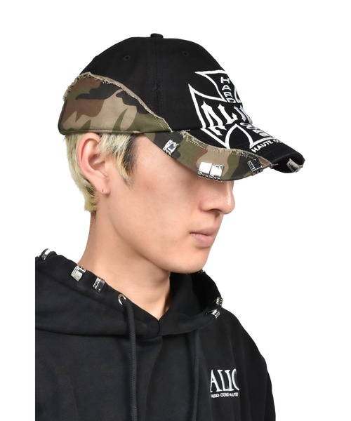 ALICE HOLLYWOOD キャップ 帽子 NUBIAN x ALICE CAMO SPLIT MOTO