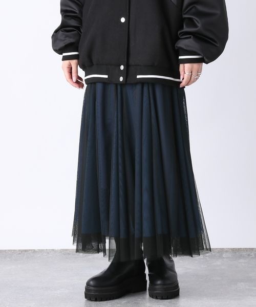 「JEANASIS」 フレアスカート SMALL ネイビー レディース_画像4