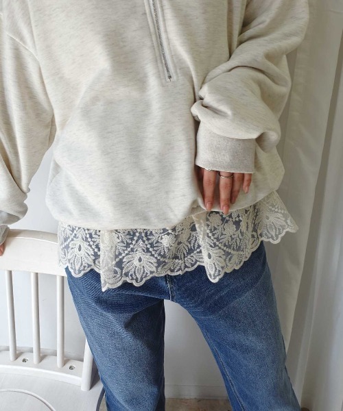 CORNERS（コーナーズ） キャミソール オーガンジーレース刺繍