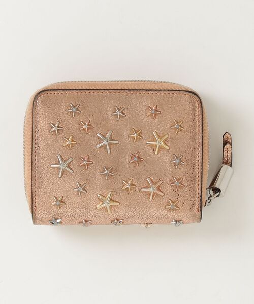 【美品】Jimmy Choo・スタースタッズ・ゴールド 二つ折り財布 JIMMY CHOO（ジミーチュウ） スタースタッズ 二つ折り 財布 - ゴールド
