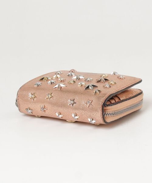 【美品】Jimmy Choo・スタースタッズ・ゴールド 二つ折り財布 JIMMY CHOO（ジミーチュウ） スタースタッズ 二つ折り 財布 - ゴールド