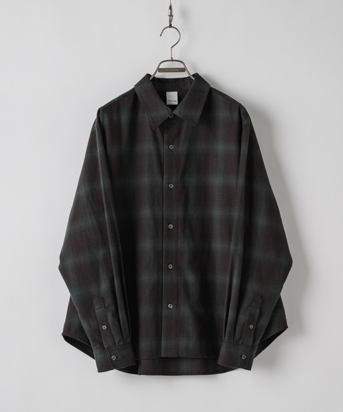 「Casper John」 長袖シャツ MEDIUM グリーン メンズ_画像2