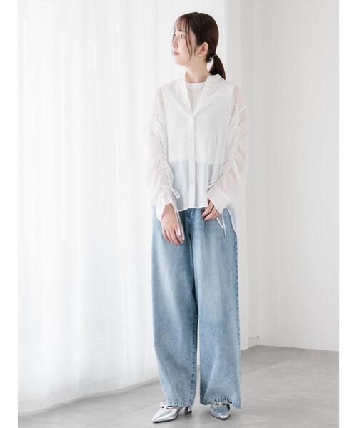 「Te chichi TERRASSE」 デニムパンツ L ブルー レディース_画像6