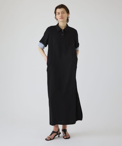 ムーミン RIM.ARK タックポイントワイドロングシャツ RIM.ARK ワンピース 「RIM.ARK/リムアーク」Polo design maxi OP/ポロ