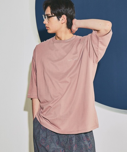 niko and…（ニコアンド） tシャツ ポイントステッチ刺繍Tシャツ