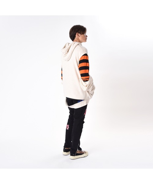 「STUDIO SEVEN」 プルオーバーパーカー LARGE ネイビー メンズ_画像7