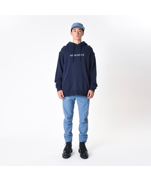 「STUDIO SEVEN」 プルオーバーパーカー LARGE ネイビー メンズ_画像8