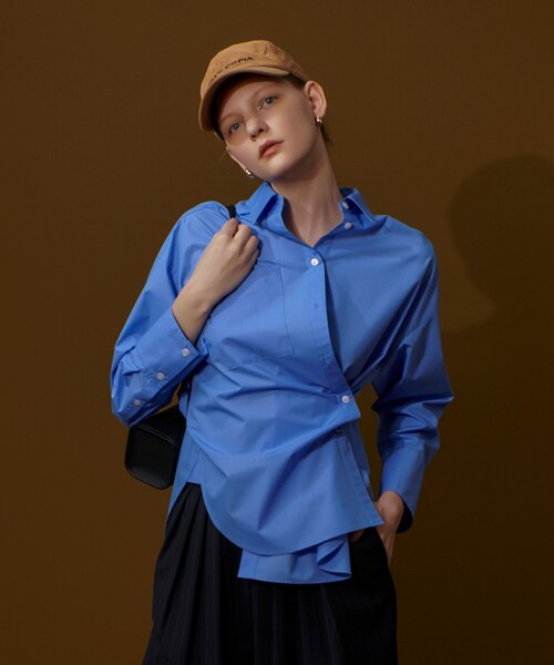 「allureville」 長袖シャツ 2 ブルー レディース_画像4