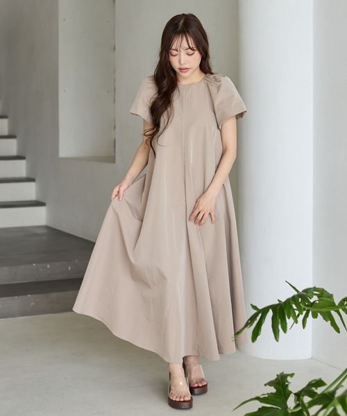 ワンピース VOLUME SLEEVE A LINE DRESSの画像