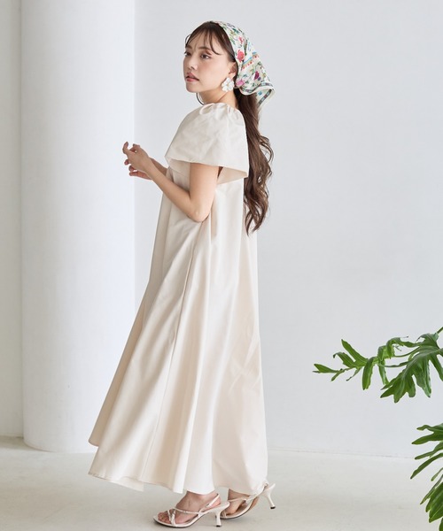 ワンピース VOLUME SLEEVE A LINE DRESSの画像