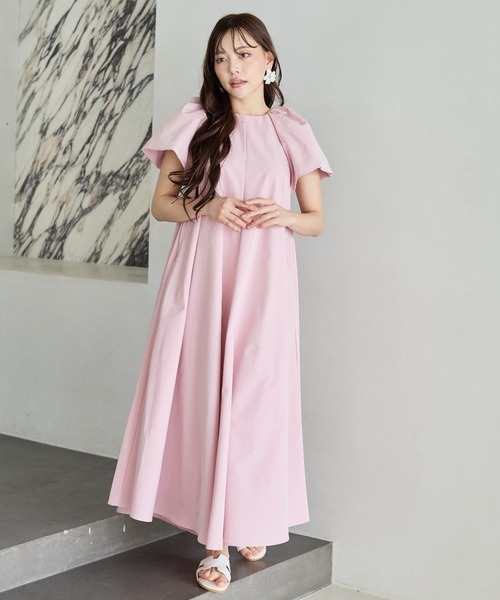 ワンピース VOLUME SLEEVE A LINE DRESSの画像