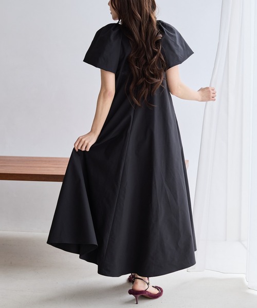 ワンピース VOLUME SLEEVE A LINE DRESSの画像