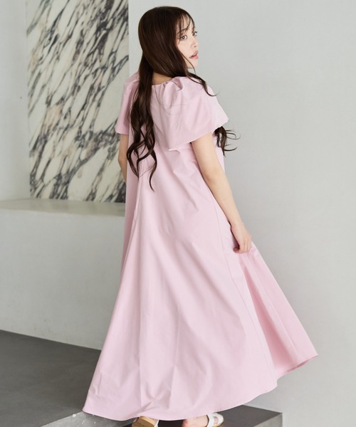 ワンピース VOLUME SLEEVE A LINE DRESSの画像