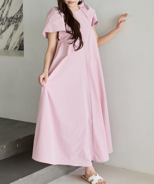 ワンピース VOLUME SLEEVE A LINE DRESSの画像
