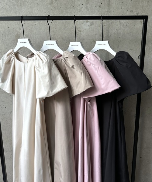 ワンピース VOLUME SLEEVE A LINE DRESSの画像