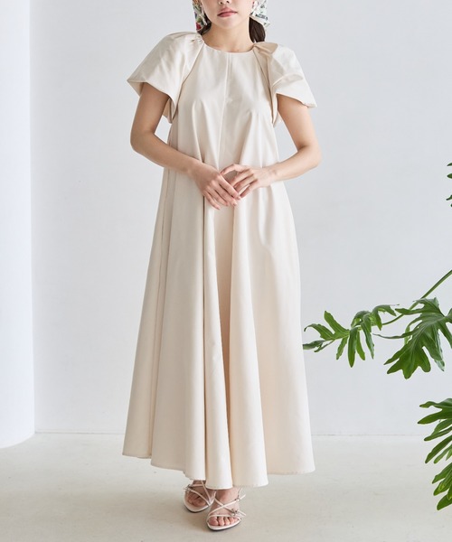 ワンピース VOLUME SLEEVE A LINE DRESSの画像
