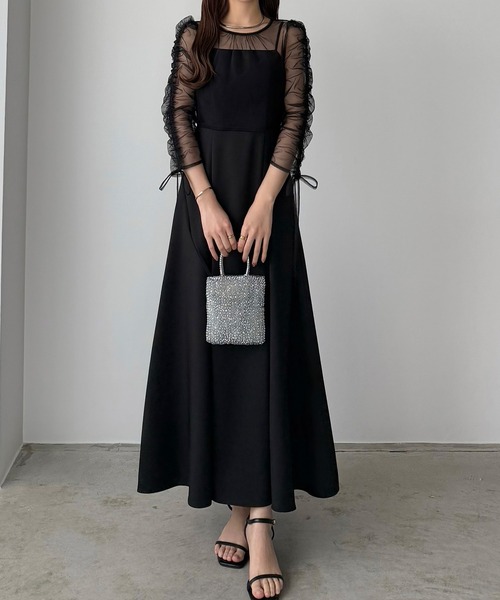 「callautia」 コンビワンピース LARGE チャコール レディース_画像4