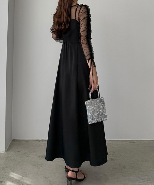 「callautia」 コンビワンピース LARGE チャコール レディース_画像5
